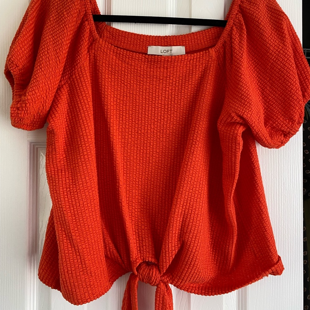 LOFT tie front shirt